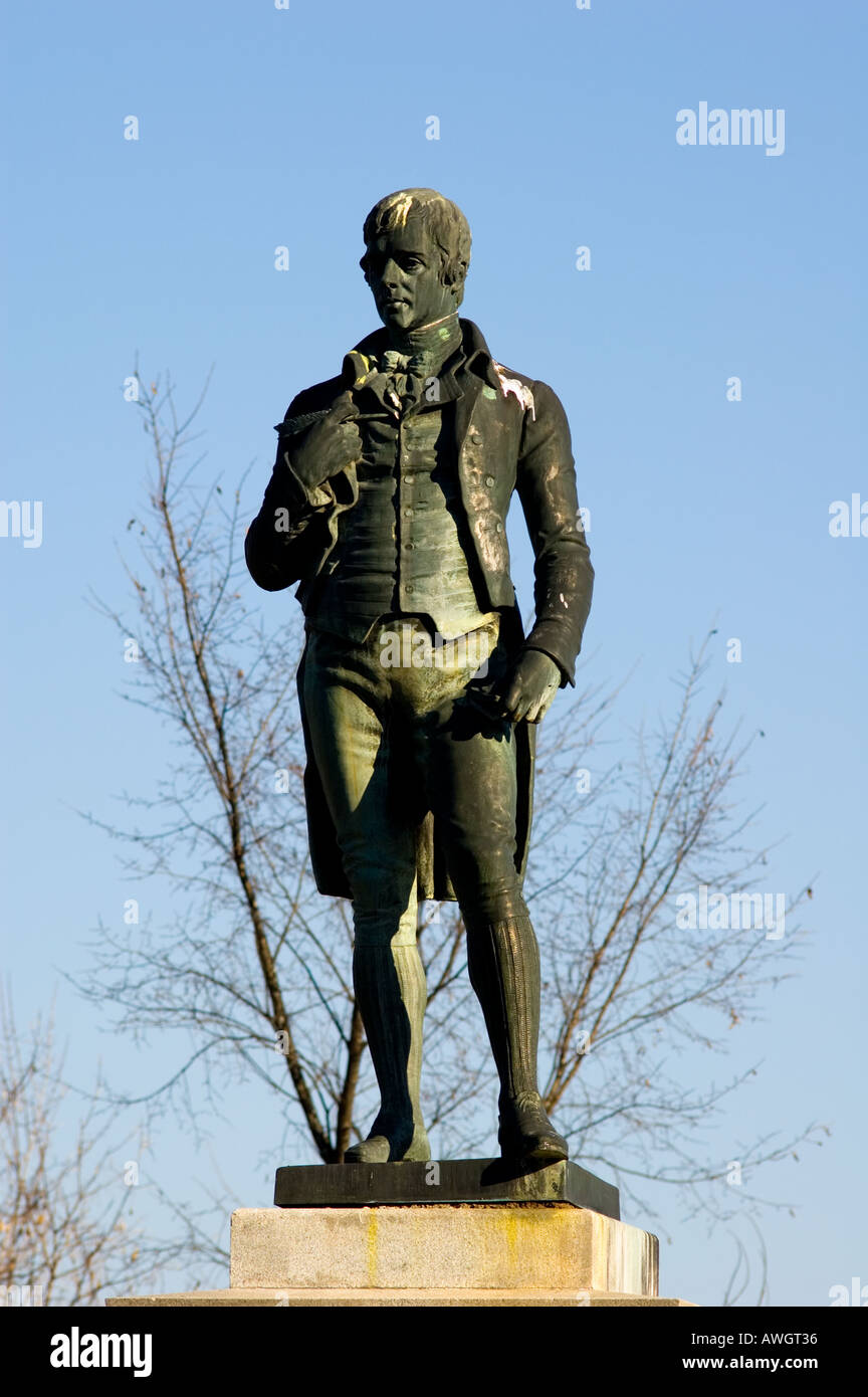 Robbie Burns Robert Burns statue par le Seigneur d'art Beaverbrook de Fredericton Nouveau-Brunswick Canada Banque D'Images