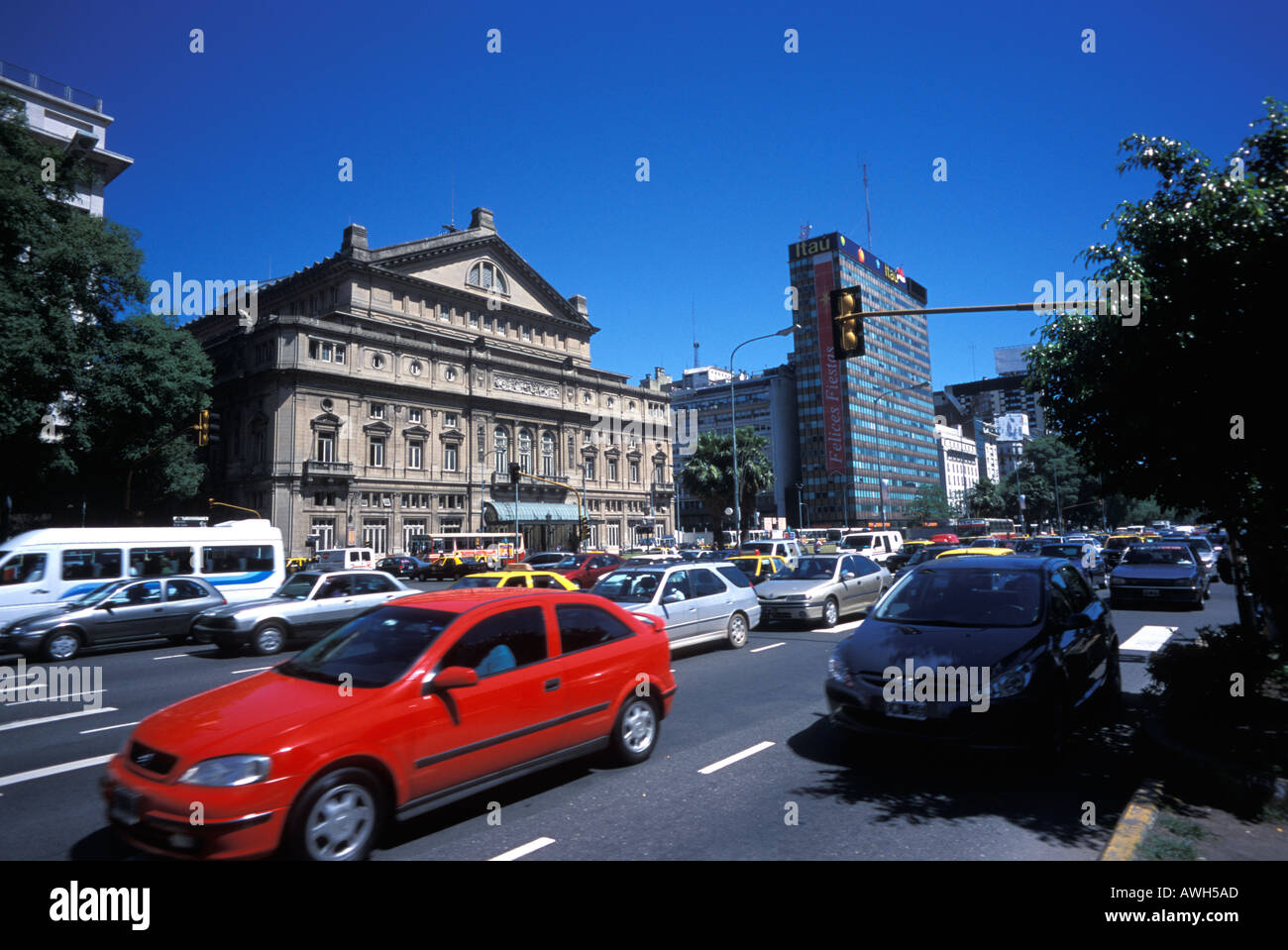 Teatro Colon Buenos Aires Argentine sur l'Avenida 9 de Julio Banque D'Images