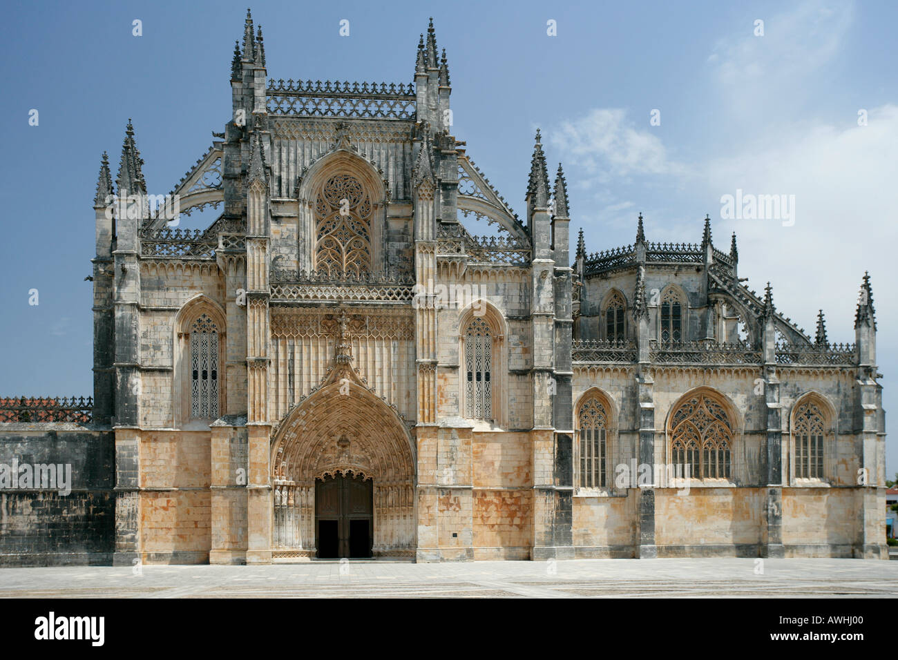 L'ornate monastery à Batalha Portugal où roi Duarte et son épouse Leonor sont ensevelis. Banque D'Images