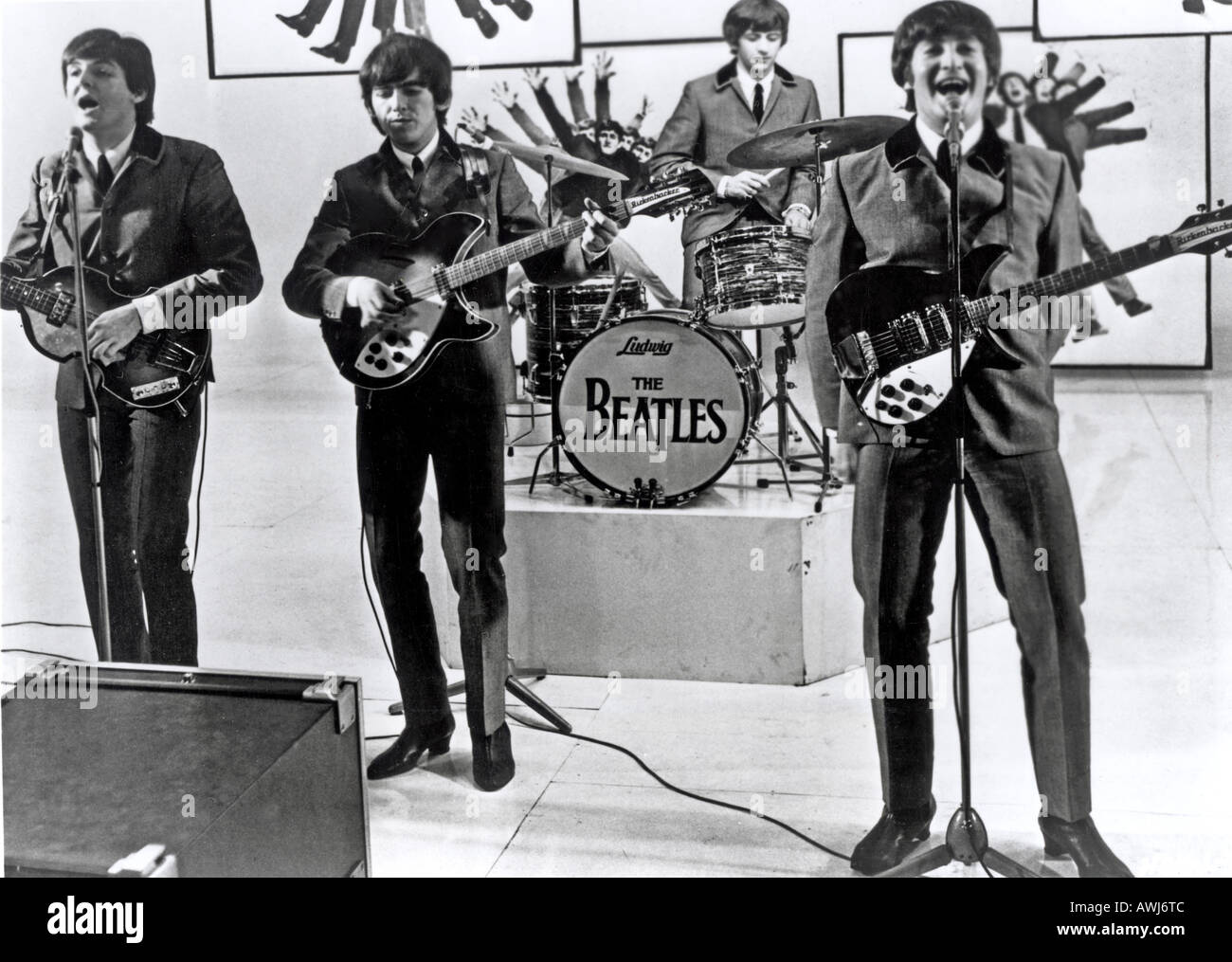 Une DURE JOURNÉE DE NUIT 1964 UA film avec les Beatles Banque D'Images