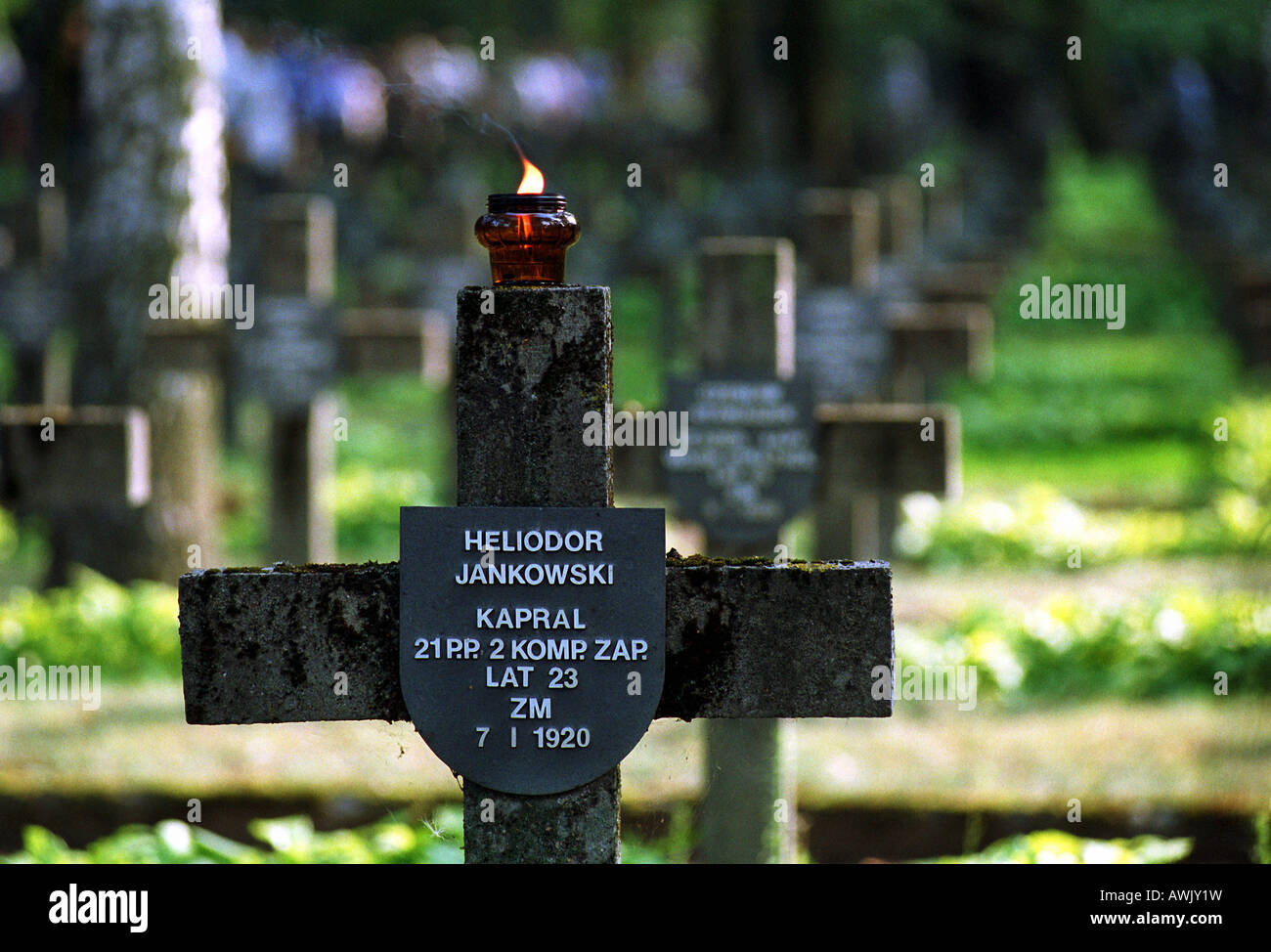 Cimetière militaire à Varsovie, Pologne Banque D'Images