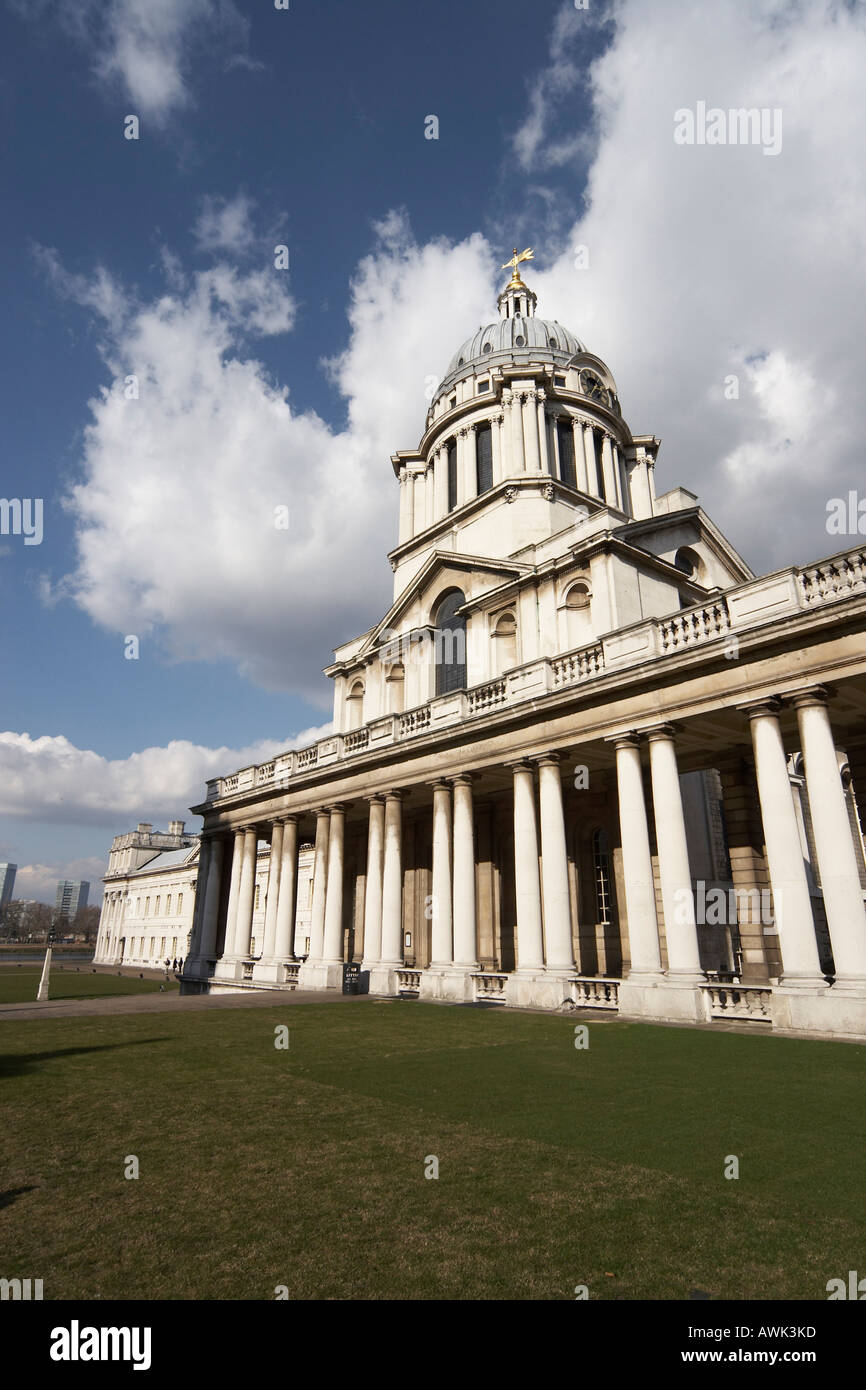 La Reine Marie de Royal Naval College conçu par Sir Christopher Wren Greenwich London SE10 Angleterre Banque D'Images