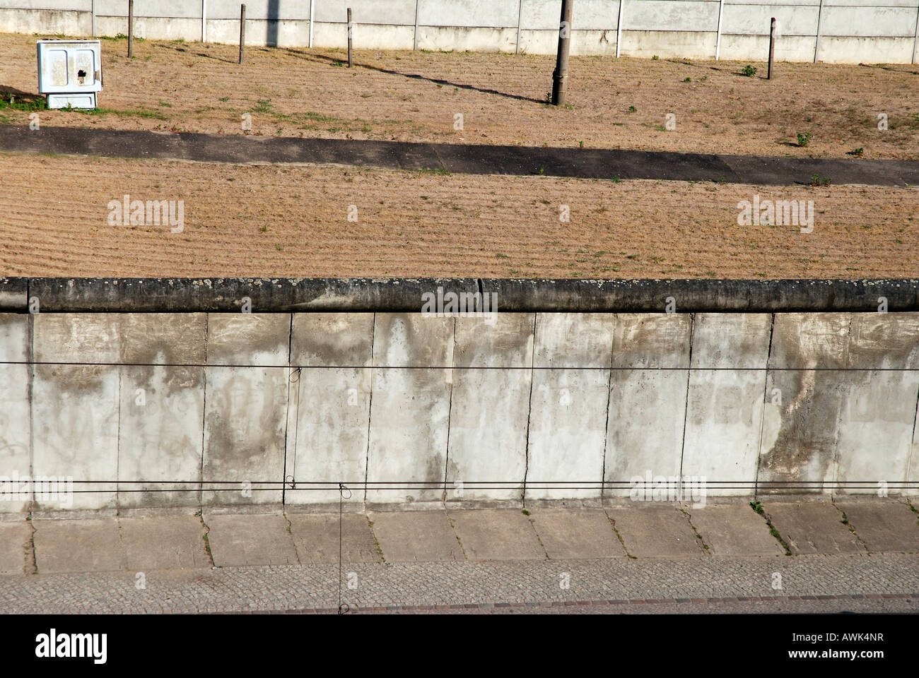 Le mémorial du mur de Berlin dans la Bernauerstraße, Berlin, Allemagne. Banque D'Images