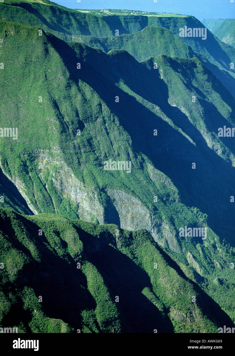 Réunion (île française dans l'Océan Indien), montagnes, close-up Banque D'Images