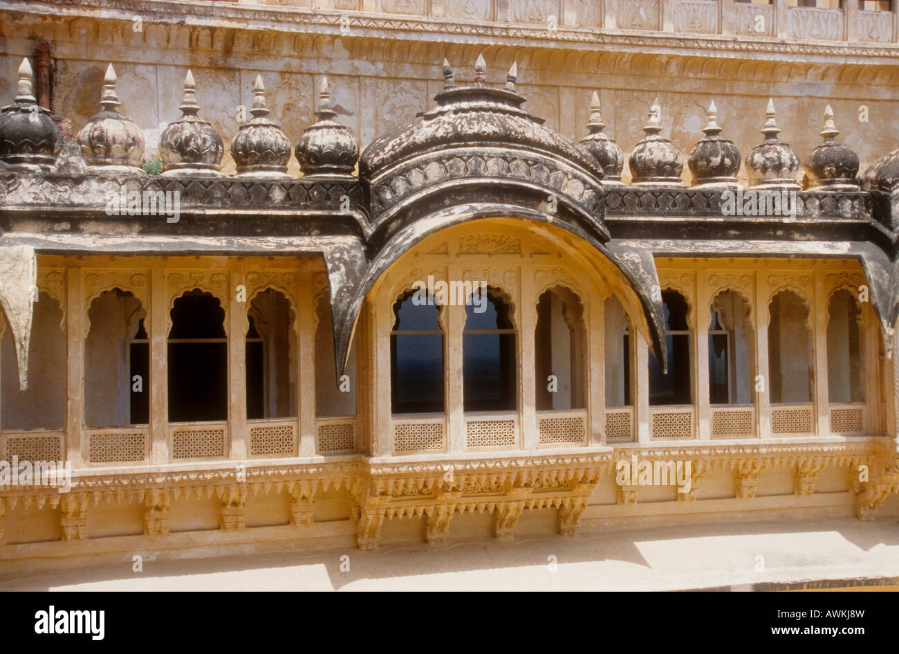 Détail de Mehrangarh Fort de Jodhpur au Rajasthan, Inde Banque D'Images