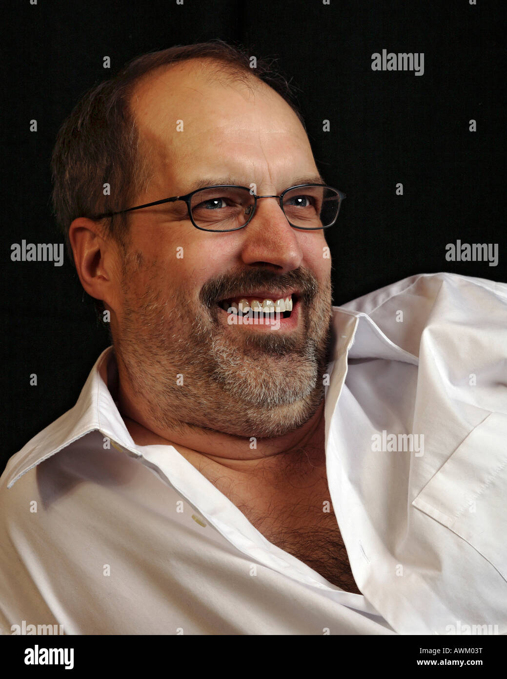 Middle-aged man Smiling, portrait Banque D'Images