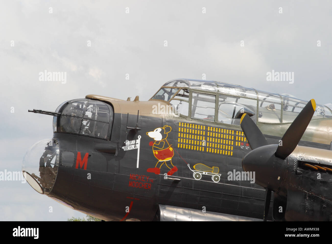 Avro Lancaster classic 2 Guerre mondiale, la Royal Air Force Bomber Command à long rayon d'aéronef Banque D'Images
