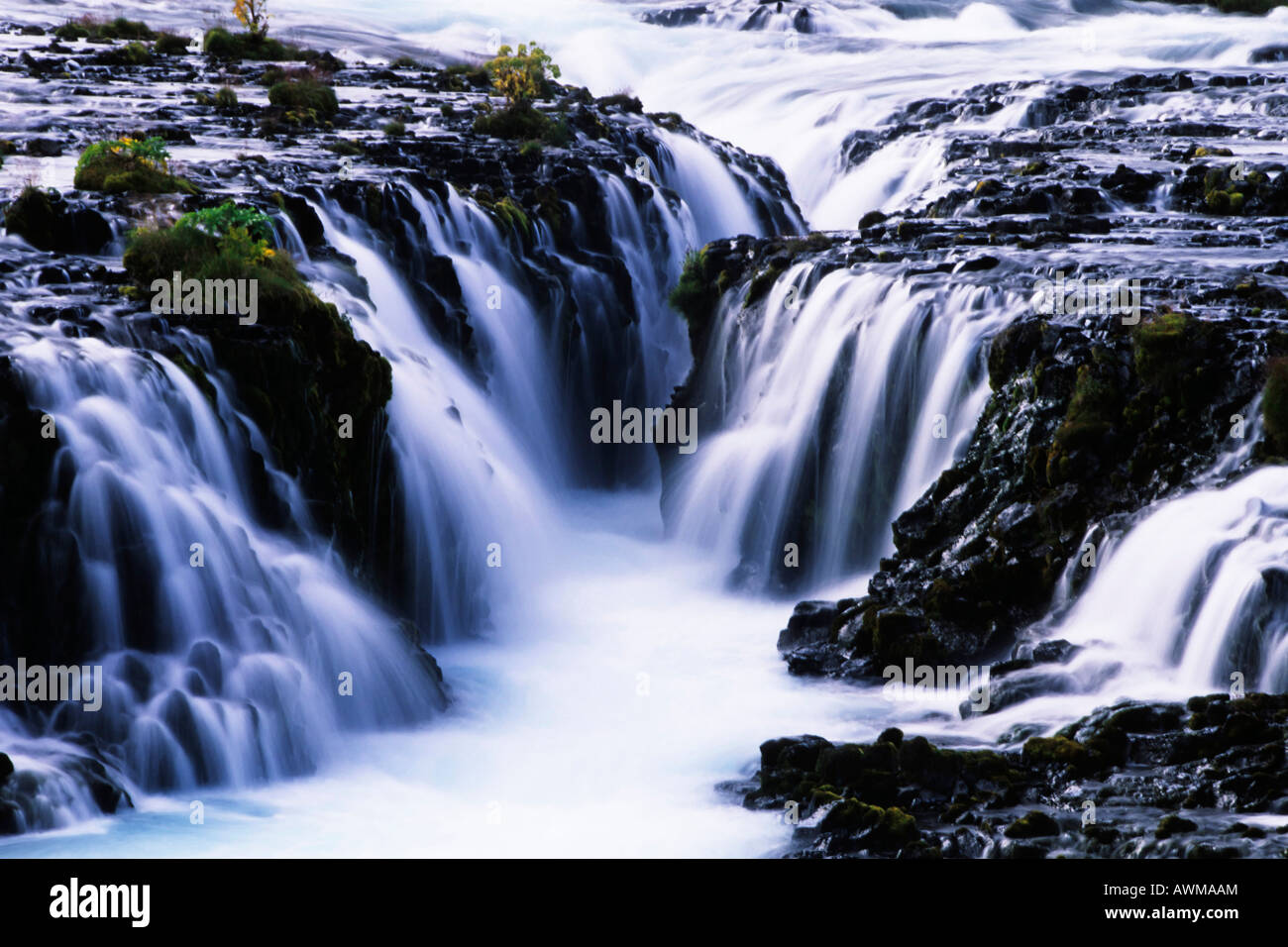 Bruarfoss Cascade, l'Islande, l'Océan Atlantique Banque D'Images