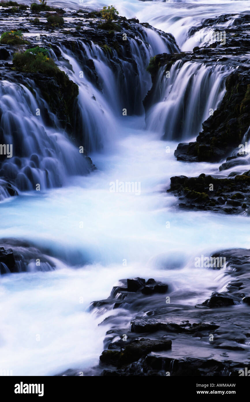 Bruarfoss Cascade, l'Islande, l'Océan Atlantique Banque D'Images