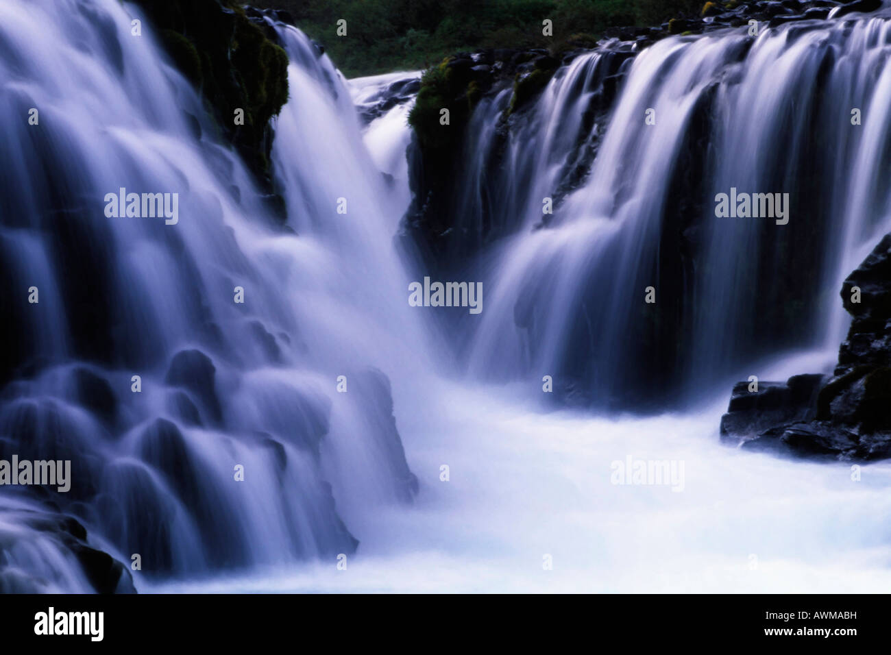 Bruarfoss Cascade, l'Islande, l'Océan Atlantique Banque D'Images