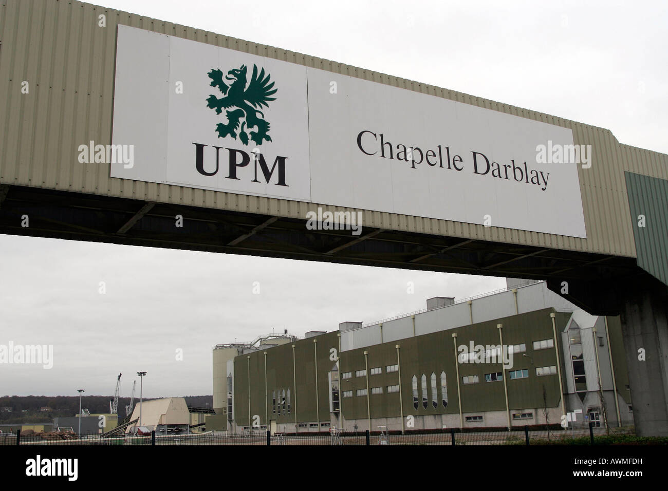 La Chapelle Darblay UPM Kymmene papeterie de Grand Couronne en Seine Maritime France Banque D'Images