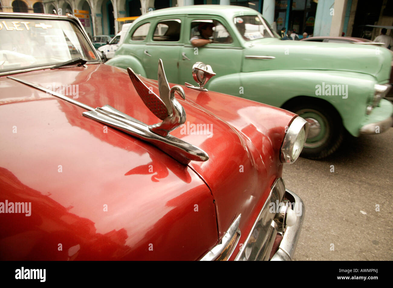 American vintage cars à La Havane, Cuba, Caraïbes Banque D'Images