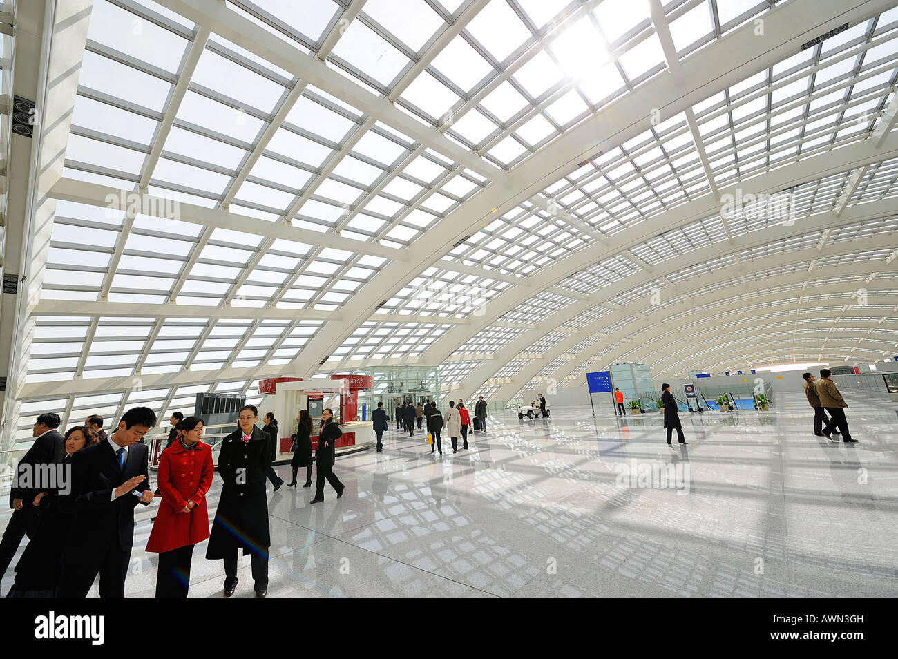 La borne 3 de l'Aéroport International de Pékin. 13-Mar-2008 Banque D'Images