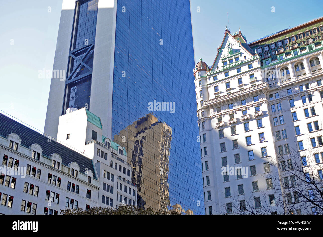 Les bâtiments de grande hauteur, Manhattan, New York, USA Banque D'Images