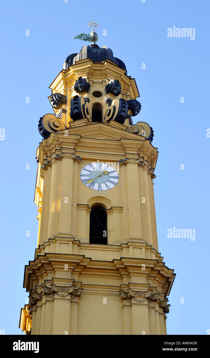 (Theatinerkirche Theatiner Catholique Eglise Saint Cajetan), Munich, Bavaria, Germany, Europe Banque D'Images