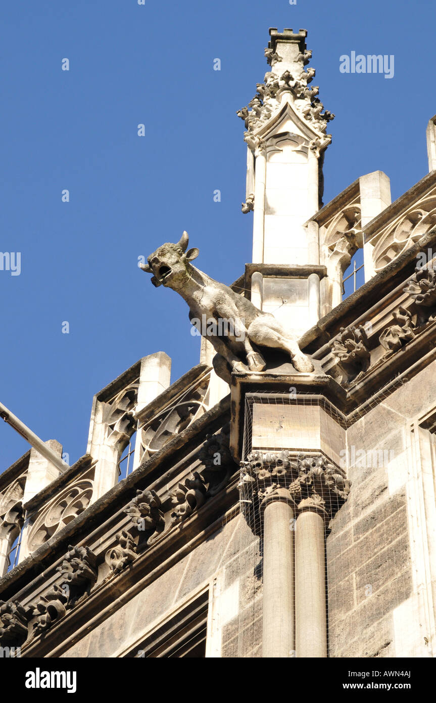 Détail, hôtel de ville (Rathaus) Façade, Munich, Bavaria, Germany, Europe Banque D'Images