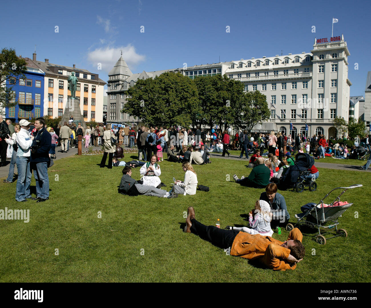 L'Islande Reykjavik le 17 juin Jour de l'indépendance nationale Banque D'Images