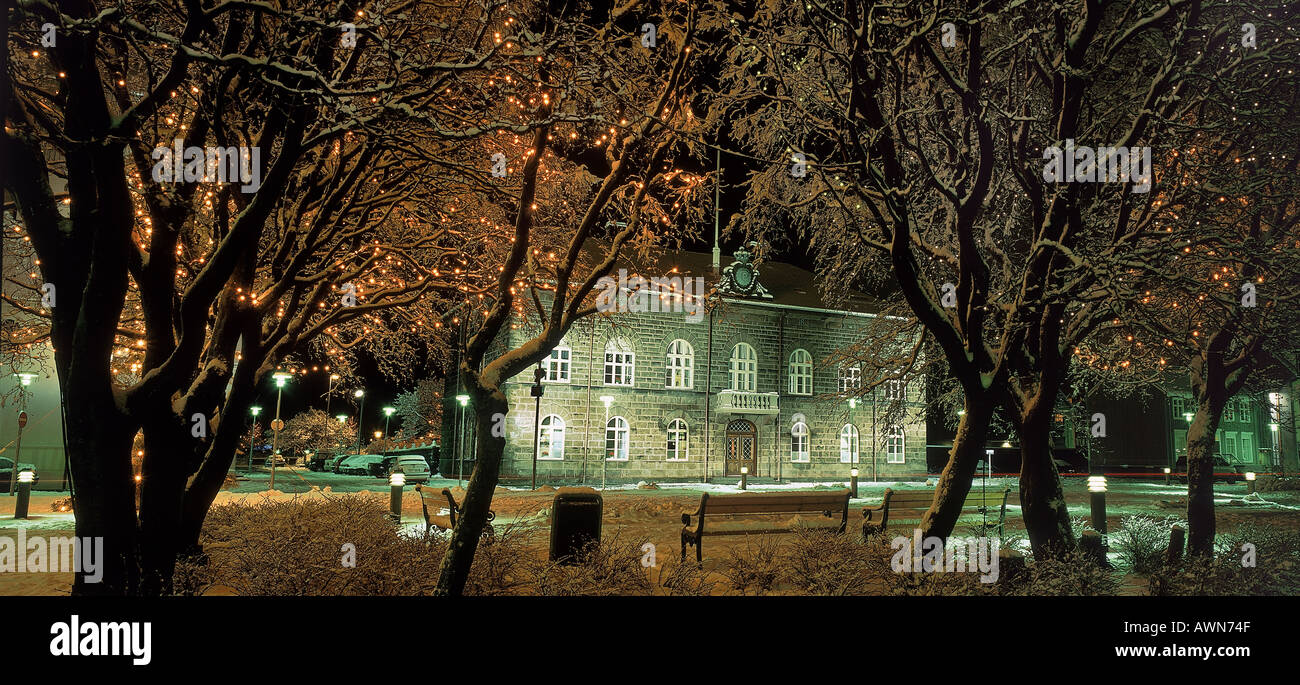 Austurvollur Reykjavik Islande Banque D'Images