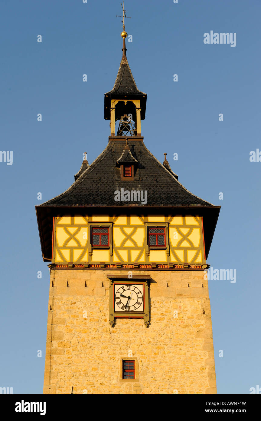 Oberer Torturm (East Tower) Marbach am Neckar, Bade-Wurtemberg, Allemagne Banque D'Images
