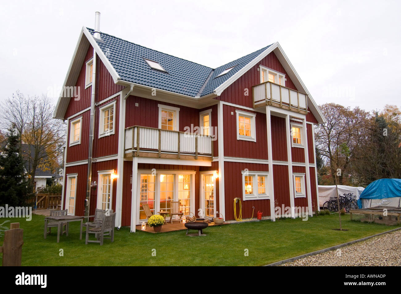 Maison écologique, Großbeeren, Brandenburg, Allemagne Banque D'Images