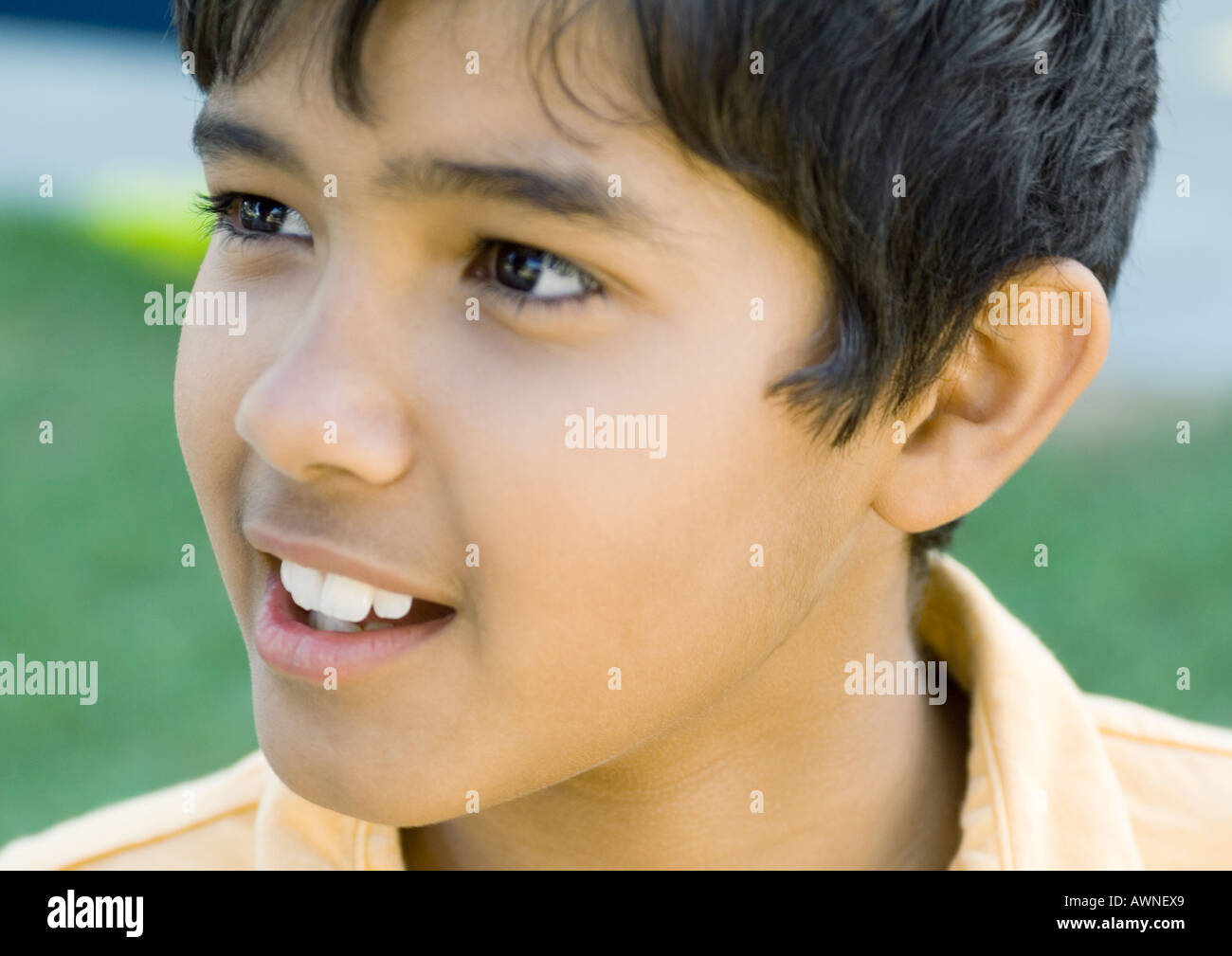 Preteen boy, portrait Banque D'Images