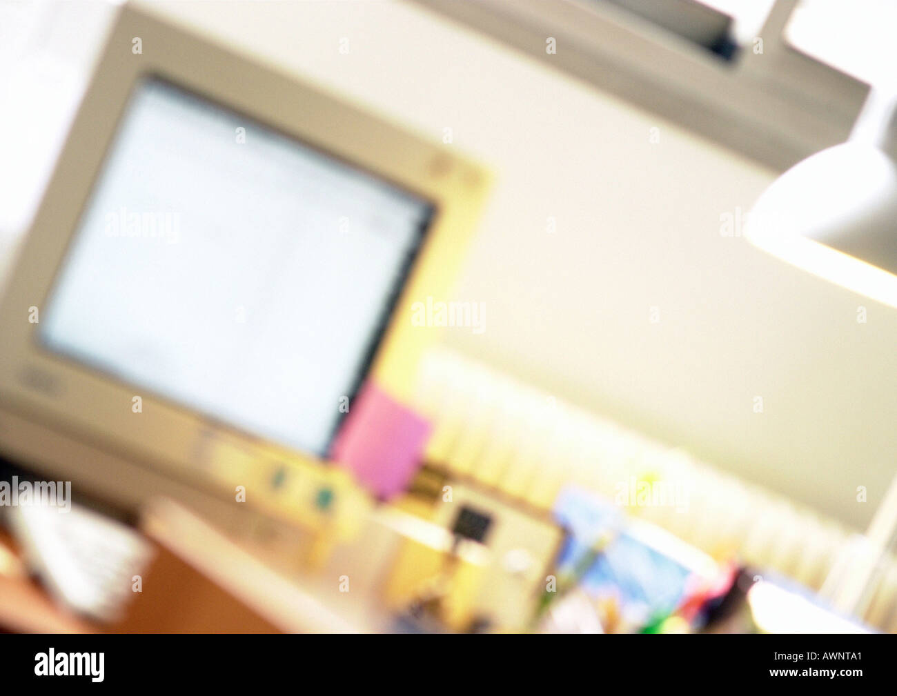 Écran d'ordinateur sur 24, blurred Banque D'Images