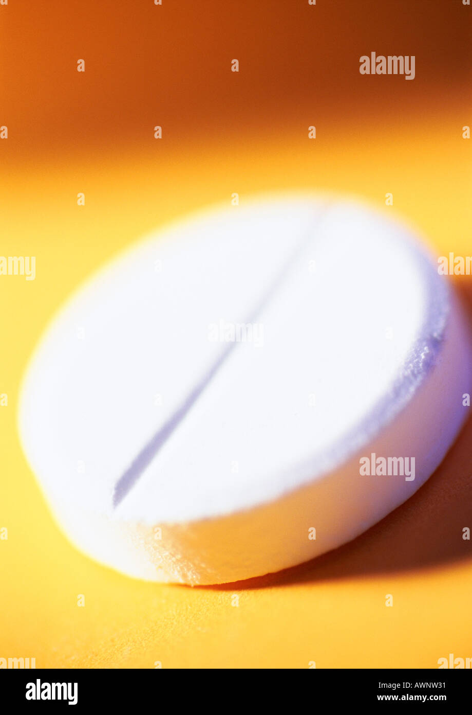 Comprimé de médecine, close-up Banque D'Images