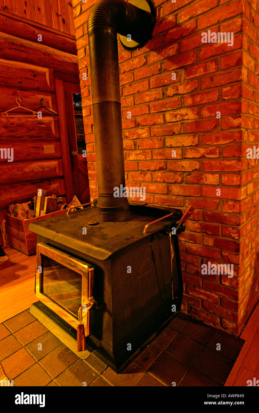 Poêle à bois Banque D'Images