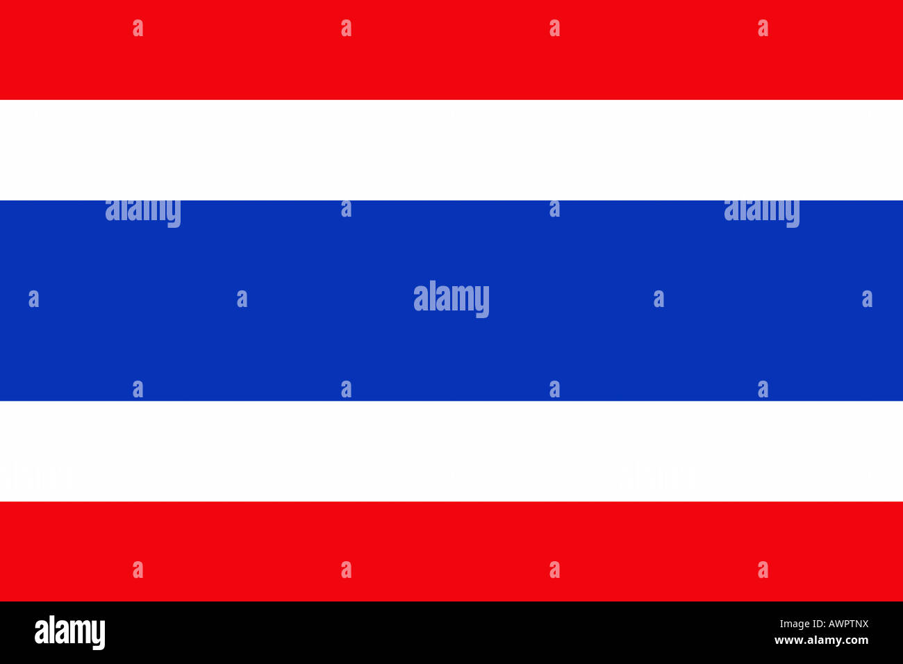 Le drapeau de la Thaïlande - graphique Banque D'Images