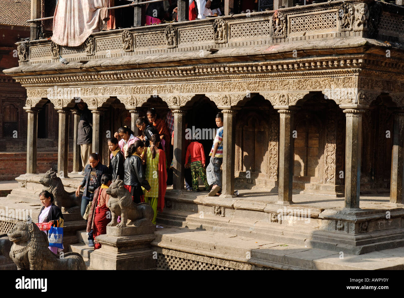 Krishna Mandir, Durbar Square de Patan, Lalitpur, Katmandou, Népal Banque D'Images