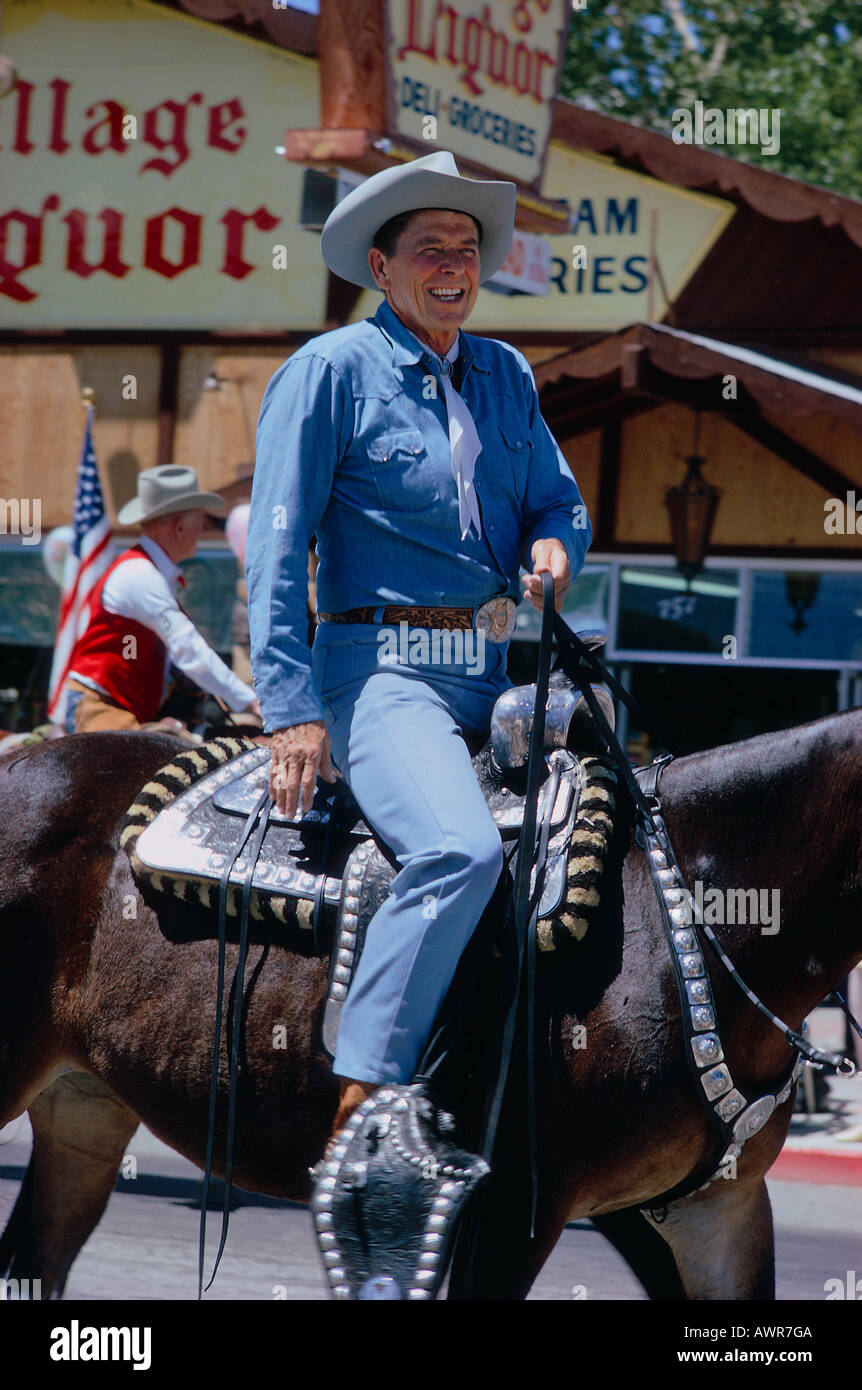 Ronald Reagan à Mule Jours 1974 Bishop California United States Banque D'Images