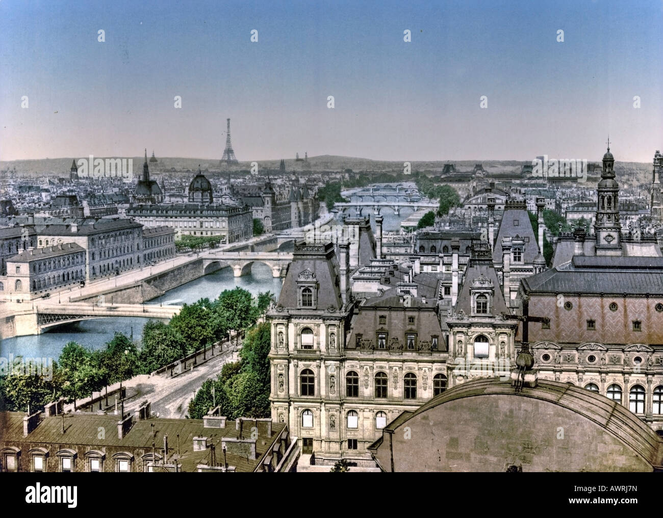 L'Ile de la cité ou de la ville de Paris, Île de France Banque D'Images