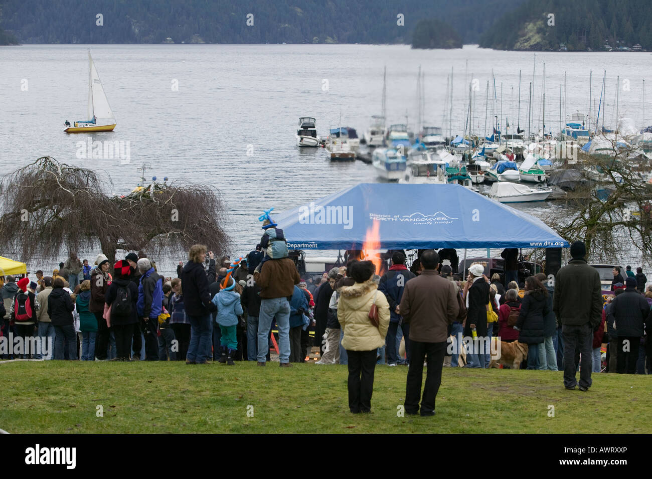 2008 New Years day celebration Deep Cove North Vancouver, BC, Canada Banque D'Images