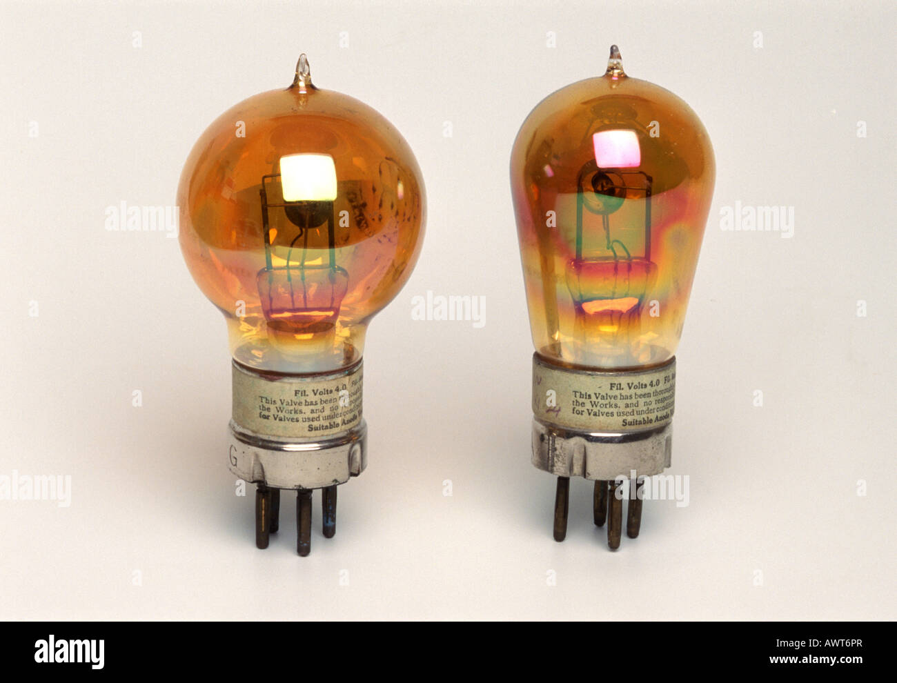 Début de lampes, tubes à vide ou des soupapes Banque D'Images