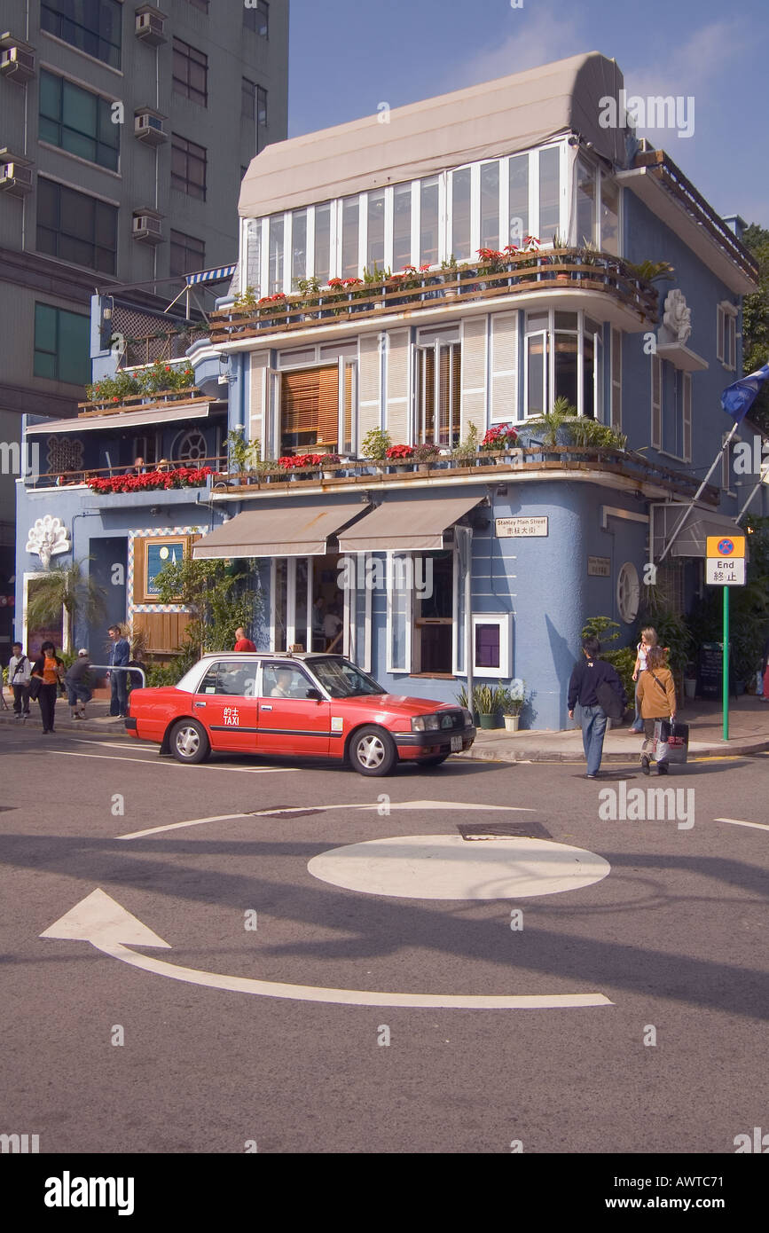 Dh STANLEY HONG KONG restaurant Boathouse taxi front village rue principale voyage cabine cafe Banque D'Images