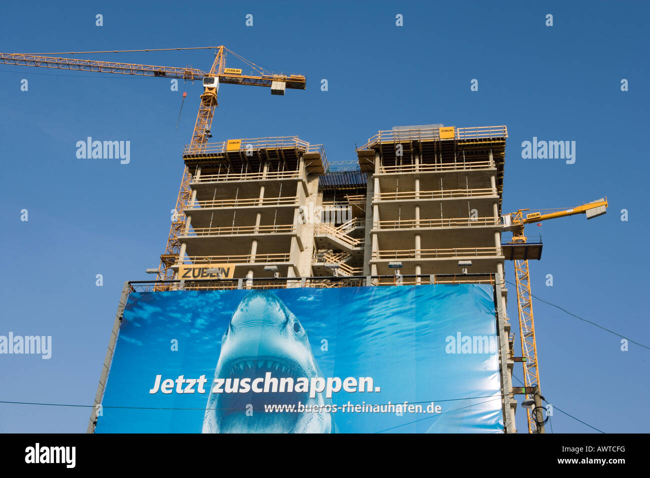 Rheinauhafen Koeln Baustelle construction Cologne port yacht site de stockage supplémentaires ville Banque D'Images