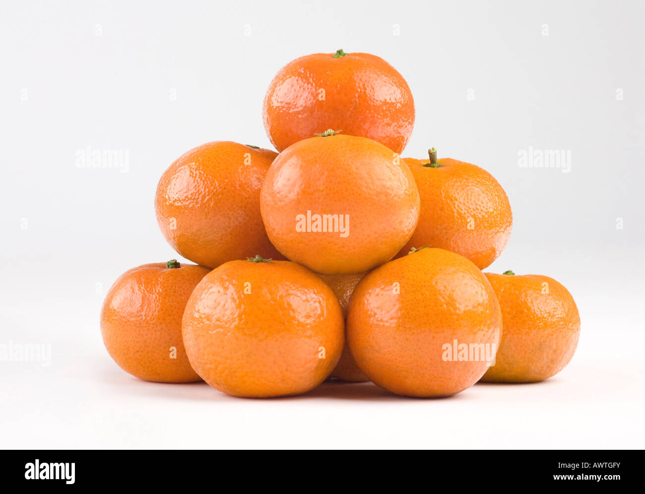 La mandarine Mandarin / empilées / / Satsuma fruits orange Clémentine Banque D'Images