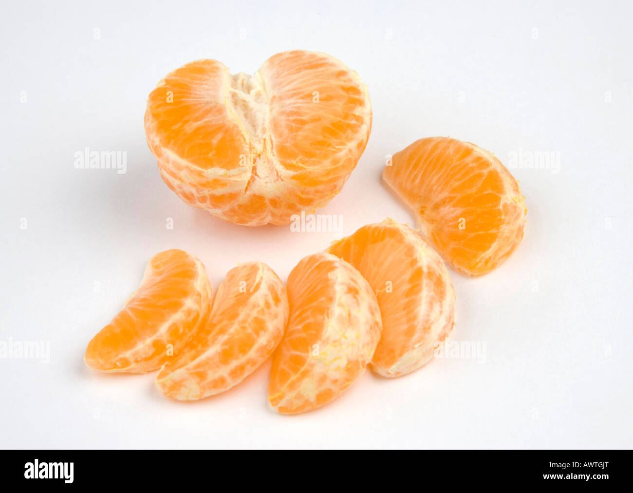 Segments de Mandarin / Clémentine fruits orange Banque D'Images