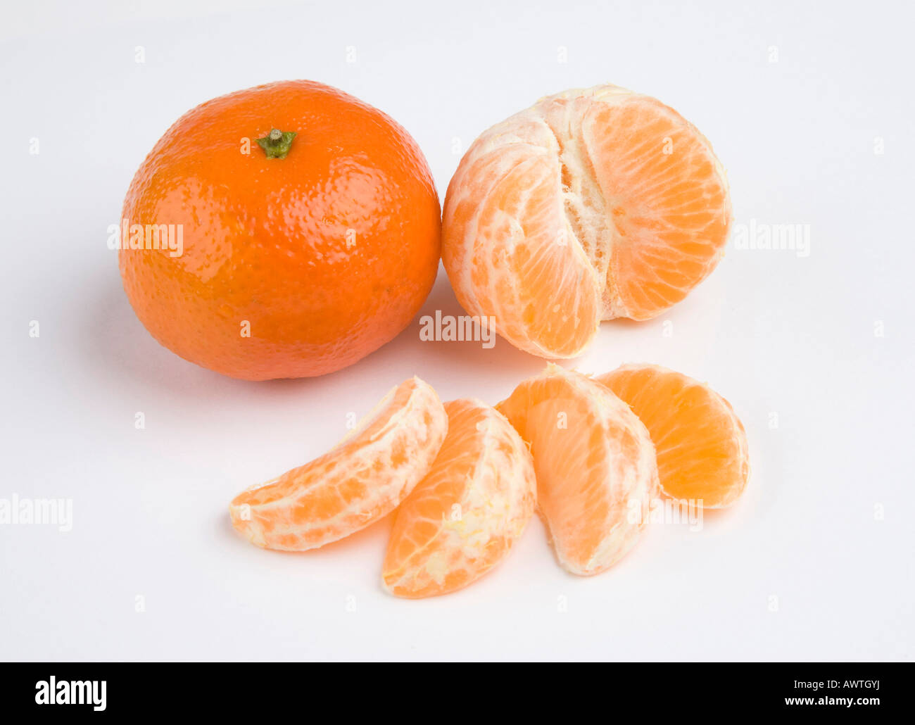 Segments de Mandarin / Clémentine fruits orange Banque D'Images