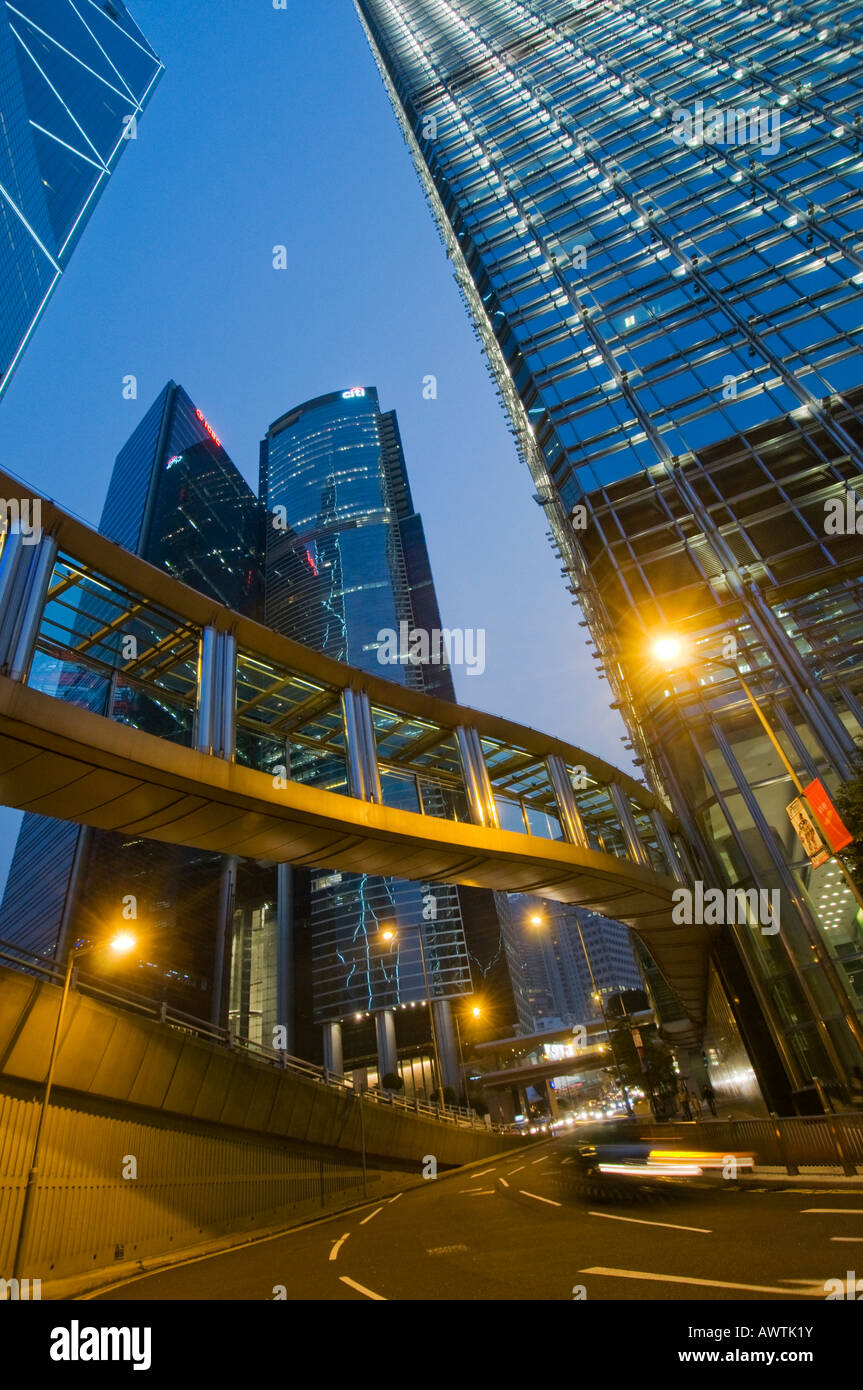 Quartier central des affaires de Hong Kong Banque D'Images