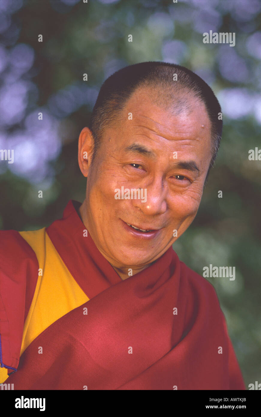 Le dalaï-lama du Tibet, Tenzin Gyatso Dharamsala, Inde Banque D'Images