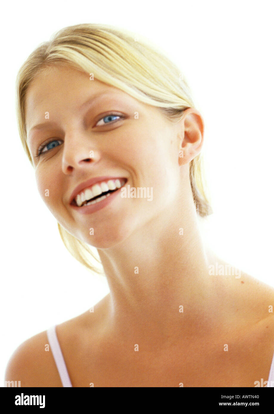 Woman smiling, portrait Banque D'Images