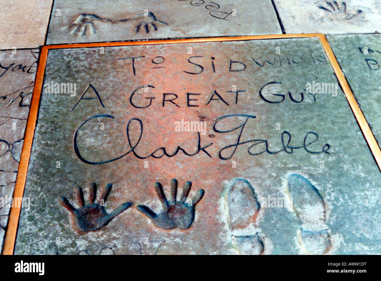 Clark Gable Hollywood Walk of Fame Los Angeles USA Banque D'Images