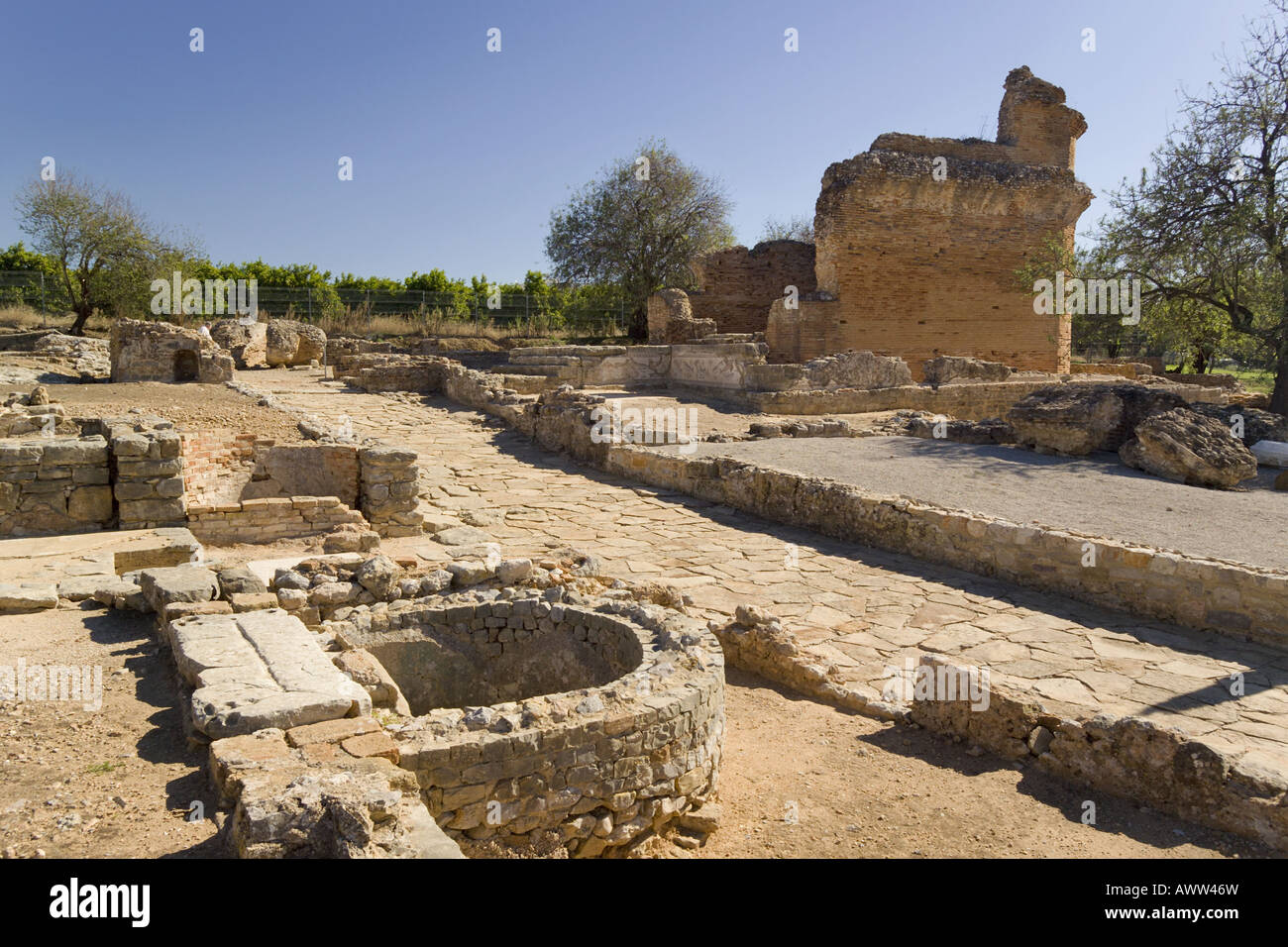 Le Portugal l'Algarve Milreu site archéologique romain à Estoi Banque D'Images