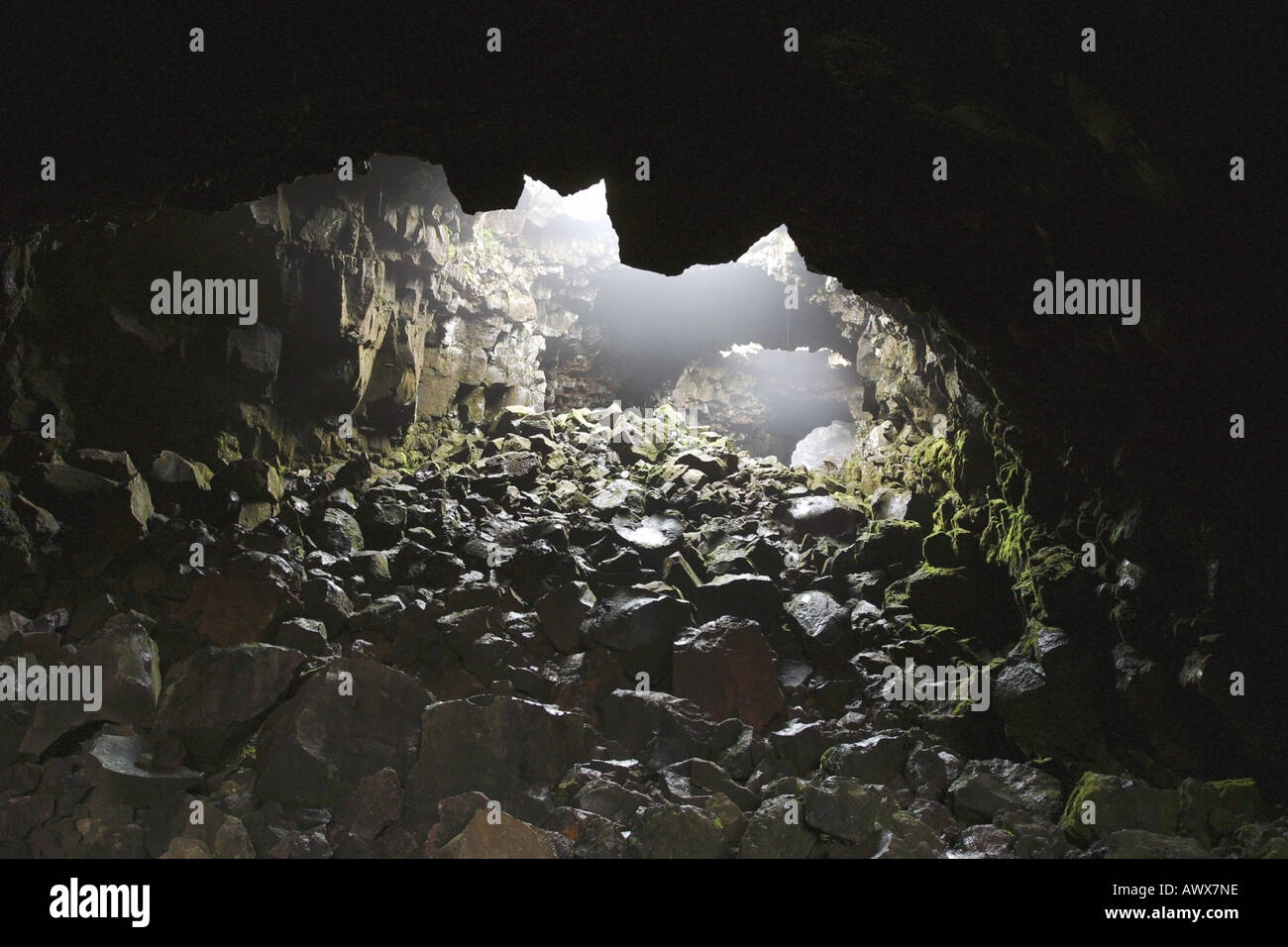 Raufarholshellir grotte, Islande Banque D'Images