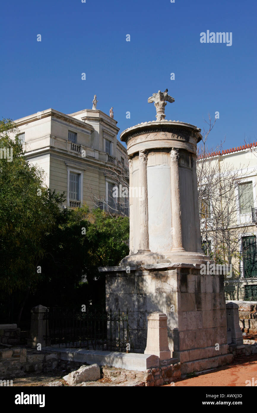 Grèce attica athens le monument à trépieds street Banque D'Images