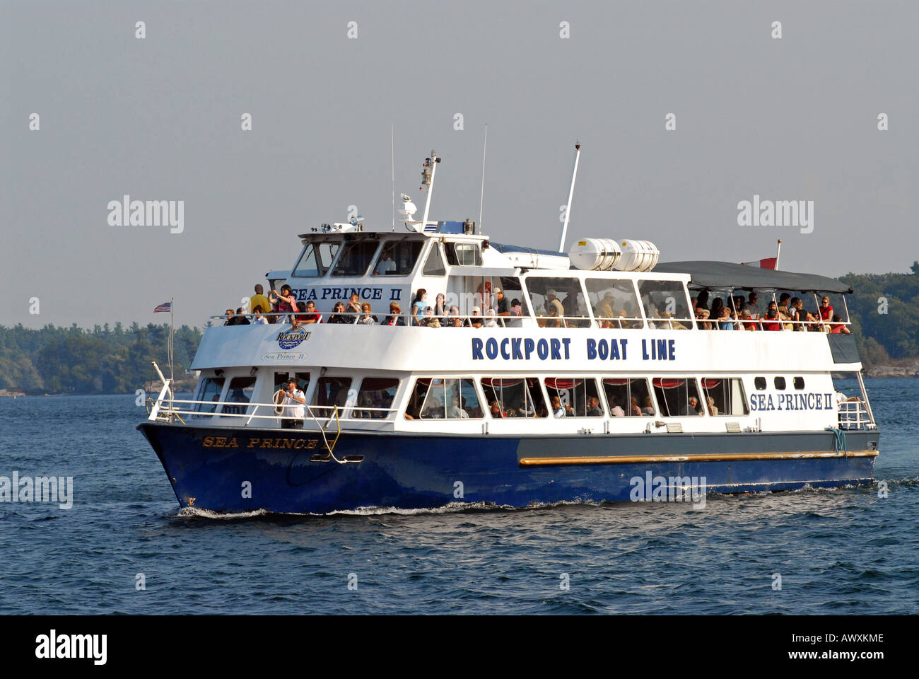 Bateau touristique St Lawrence River Région des Mille-îles Province de l'Ontario, Canada Banque D'Images