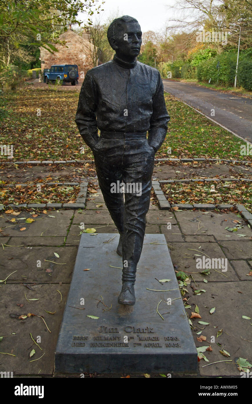 Jim Clark Memorial, Kilmany, Fife Ecosse Banque D'Images