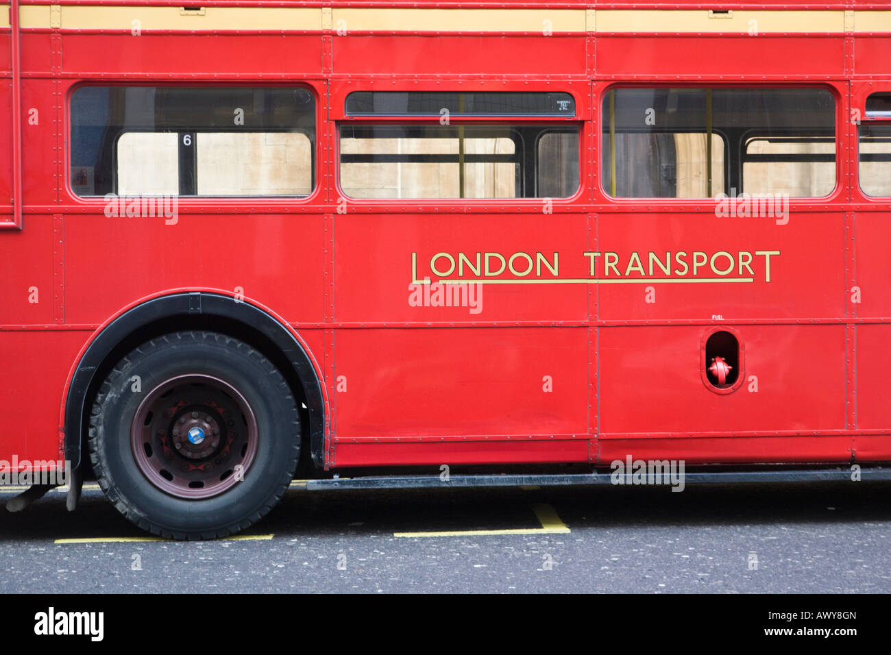 Détail de palier inférieur de Londres Routemaster bus à deux étages Banque D'Images