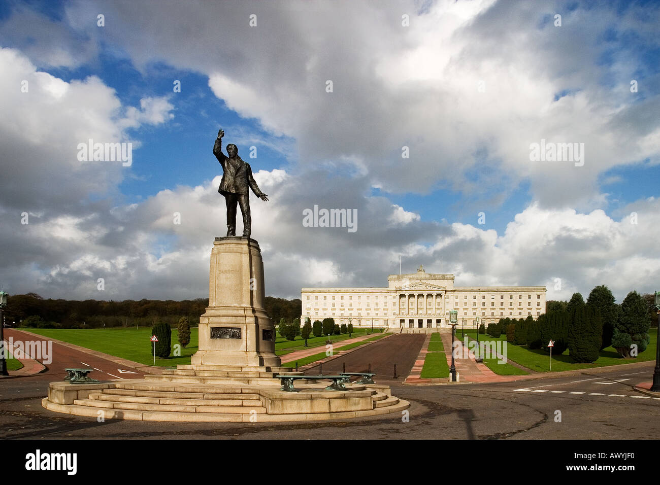 Seigneur Carson Statue, édifices du Parlement, Stormont Banque D'Images